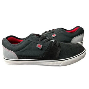 DC Men's Tonik Black/Grey Red Leather Shoes Size 11 Skateboarding Sneake…